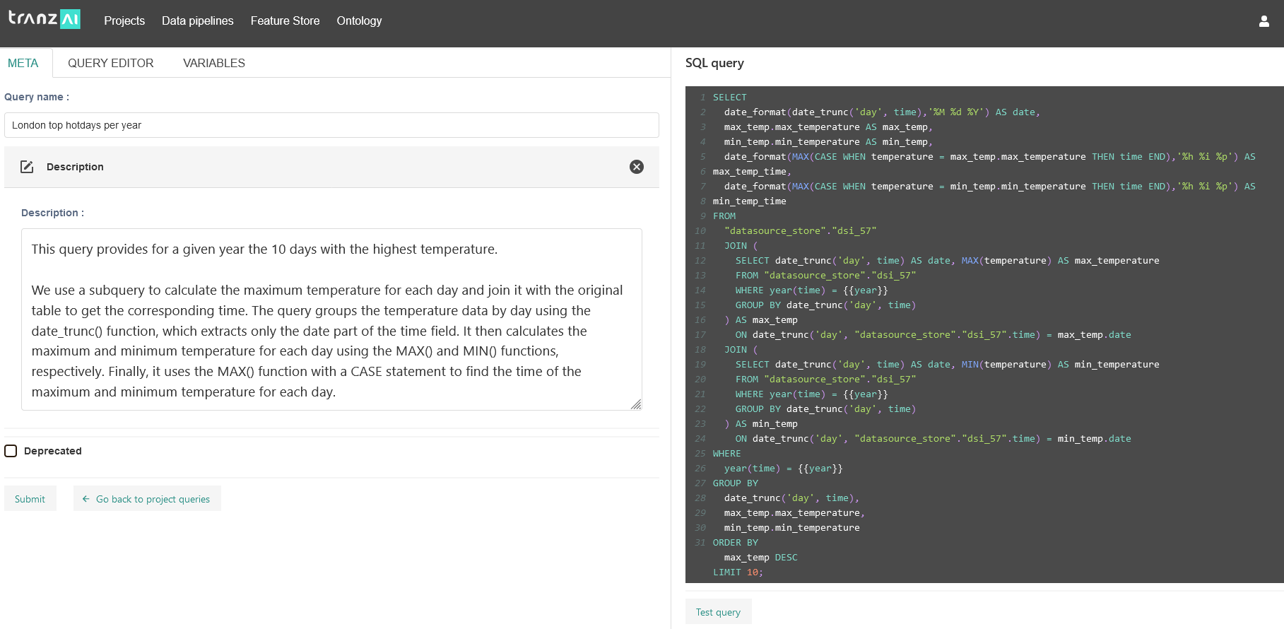 TranzAI SQL IDE